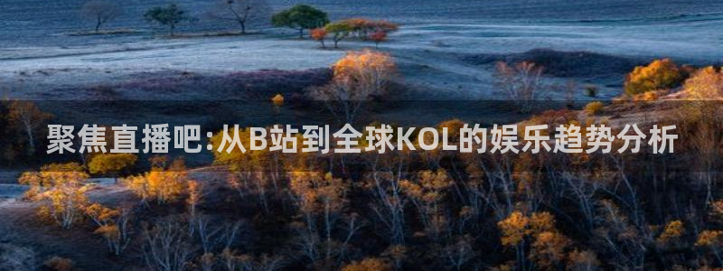 五星体育网上能看吗：聚焦直播吧:从B站到全球KOL的娱乐趋势分析